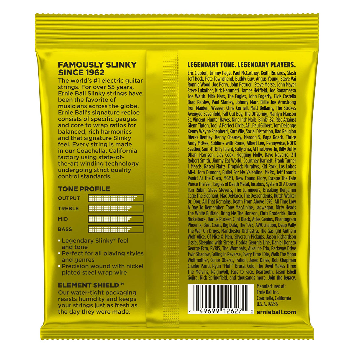 Ernie Ball 2627 Beefy Slinky Electric Strings, 4 Pack