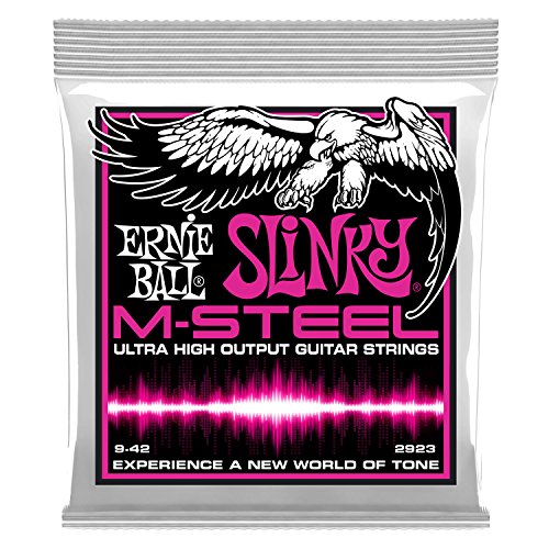 Ernie Ball M Steel Super Slinky Electric Guitar Strings 9-42 - 6 PACKS