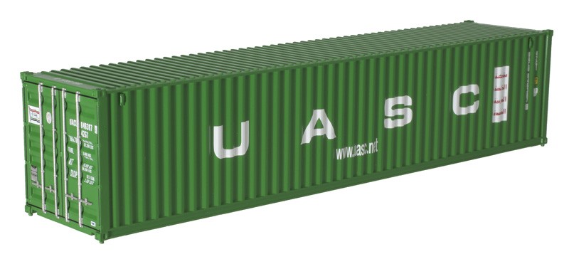 Atlas HO Scale 40' Standard-Height Container 3-Pack UASC/UACU Set #2 (Green)