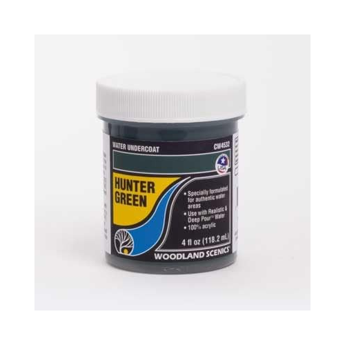 Woodland Scenics Water System Water Undercoat 4oz Bottle - Hunter Green