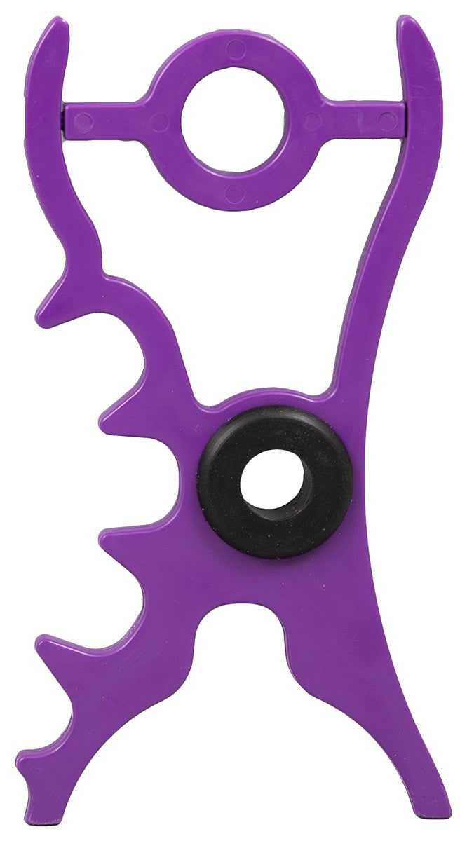 Q-Claw Jump Caddy Pool Cue Bridge Head Small Jump Shot Bullseye - Purple