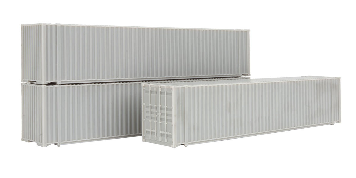 Atlas HO Scale 45' Corrugated Container 3-Pack Undecorated