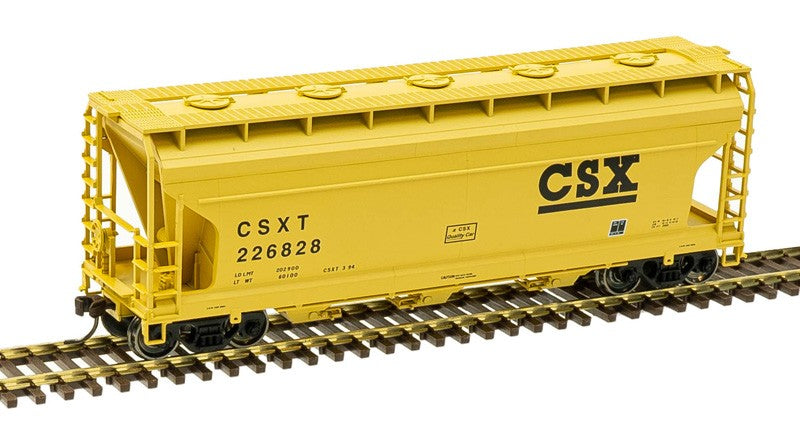 Atlas HO Scale ACF 3560 Covered Hopper CSX Transportation #226828 (Tan/Black)