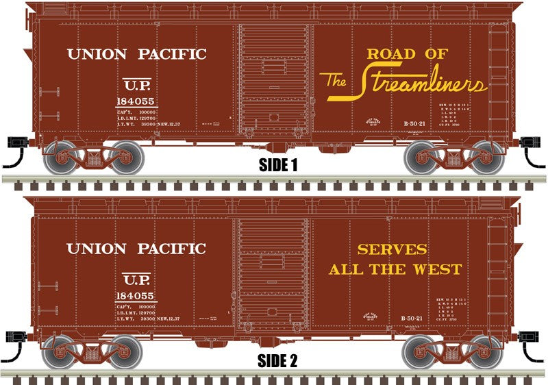 Atlas HO Scale 1937 AAR 40' Boxcar (Kit) Union Pacific/UP #184152 (Boxcar Red)