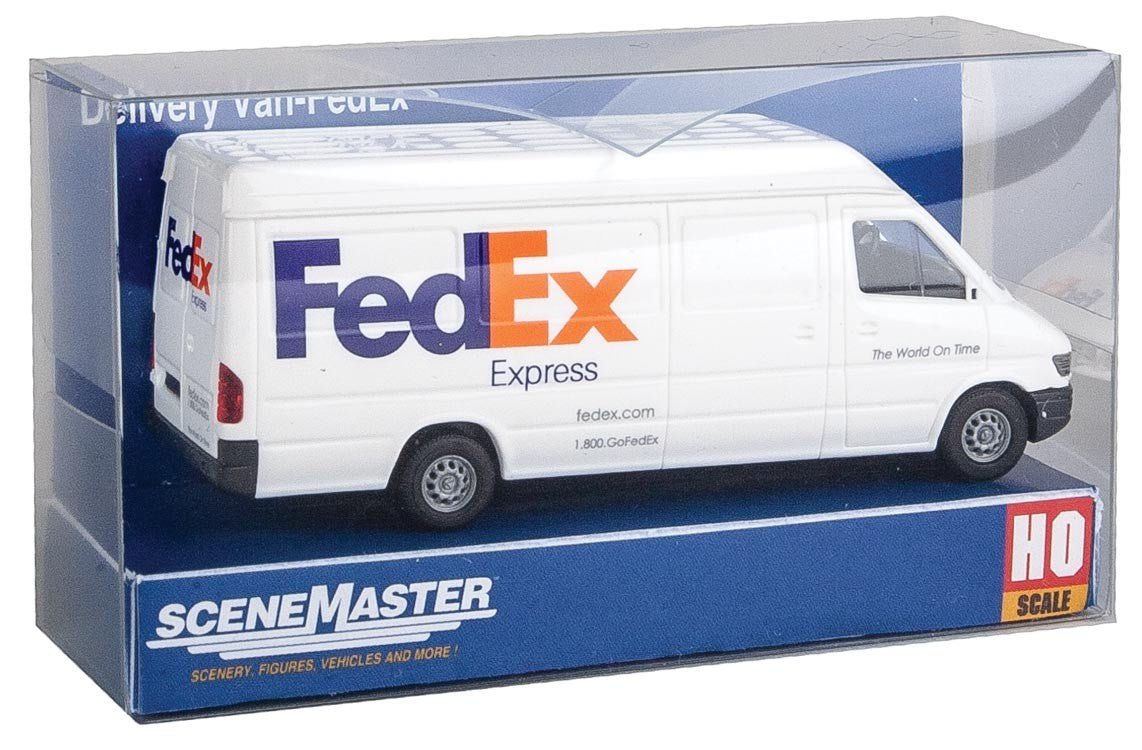Walthers HO Scale Delivery Van (Assembled) (White/Purple/Orange)