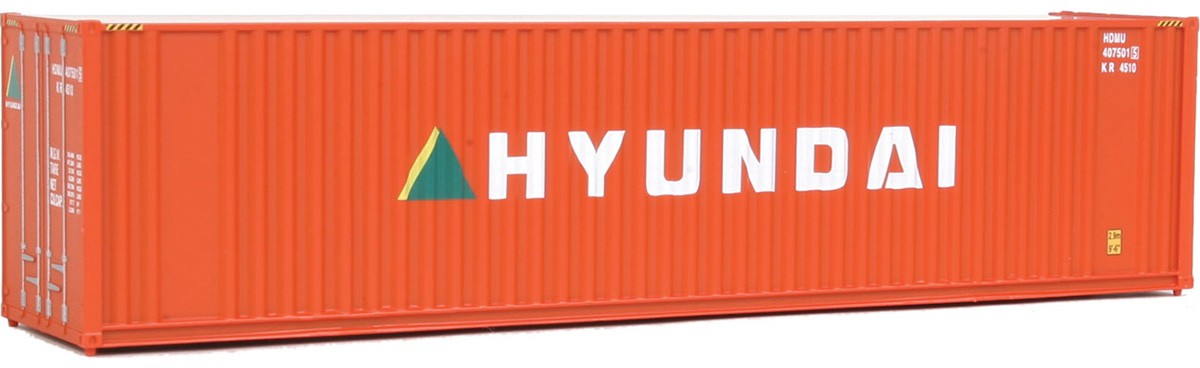 Walthers HO Scale 40' Hi-Cube Shipping Intermodal Container Hyundai