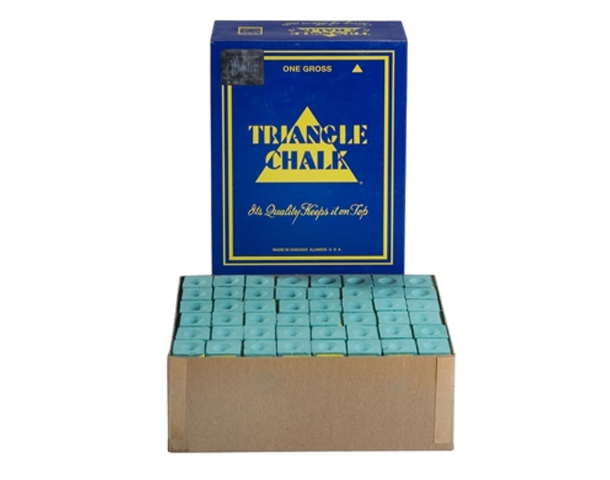 Triangle Billiard/Pool Cue Chalk - Green - 12 Dozen - Gross - (144 Pieces)