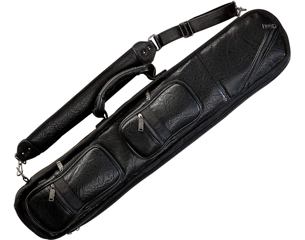 Lucasi LC-3 4 Butt/ 8 Shaft Black Leatherette Pool Cue Case