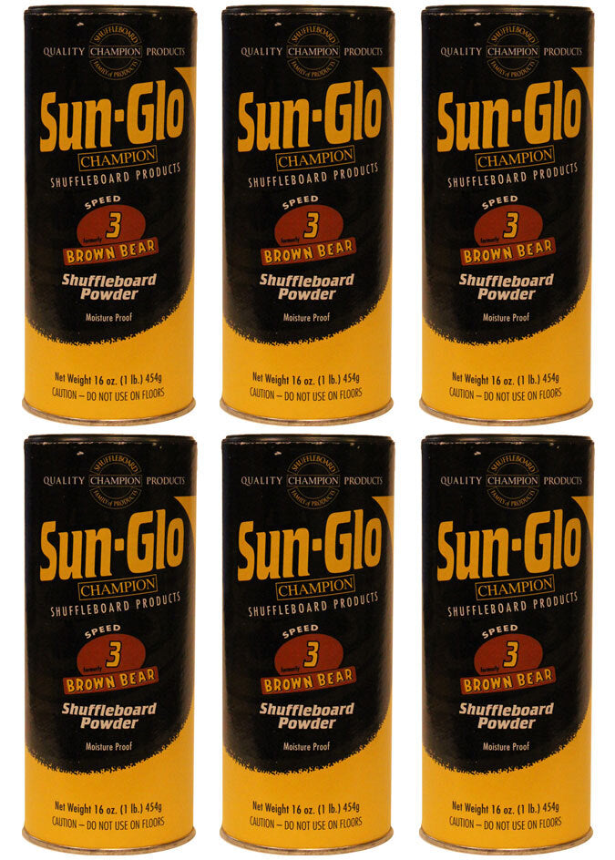 Sun Glo Shuffleboard Wax - Speed #3 / Brown Bear - 6 Pack