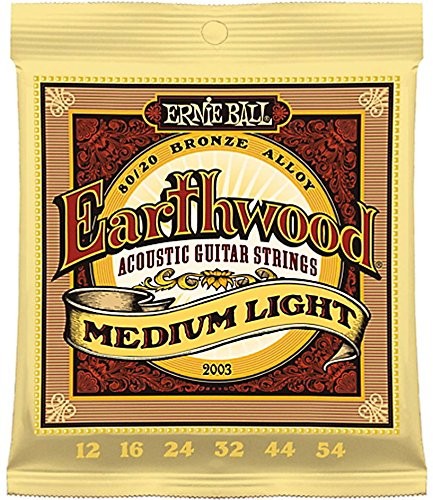 3 Pack | Ernie Ball Guitar Strings | Acoustic | Earthwood | Medium Light 12-54