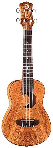 Luna Exotic Series Spalt Maple Concert Ukulele with Crescent Moon Soundhole