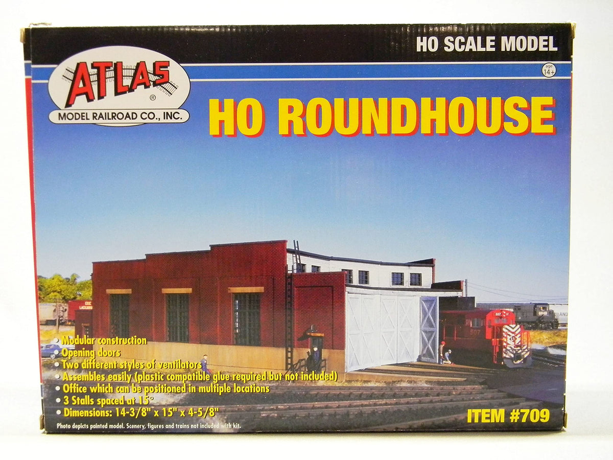 Roundhouse 3-Stall Kit HO Scale Atlas Trains