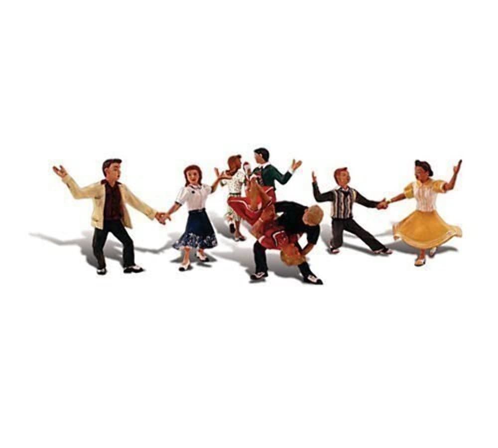 Scenic Accents Swingin' Sensation 1950's Era Dancers (4 Couples) HO Scale Woodland Scenics