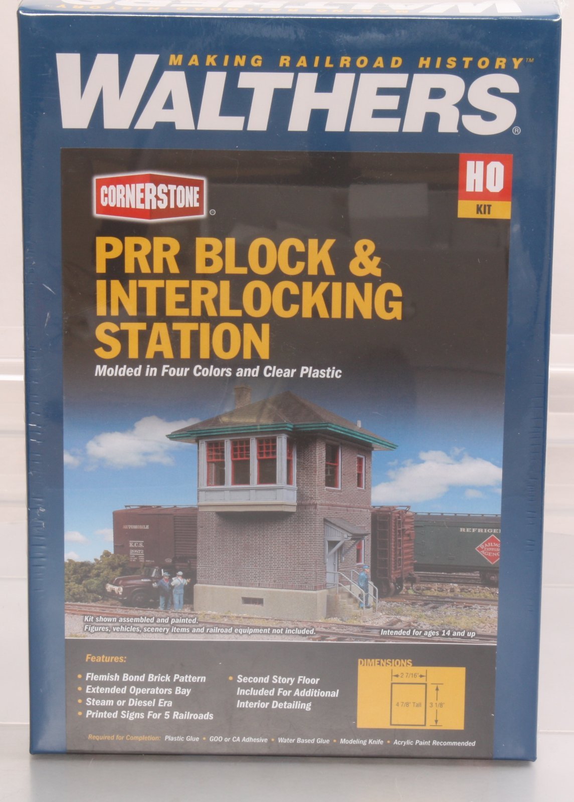 Walthers Cornerstone Pennsylvania Railroad Block & Interlocking Station 933-2982 HO Scale Model Railroad - Structure Kit
