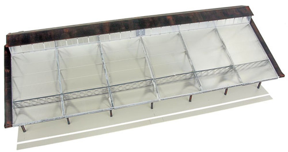 Walthers Cornerstone Train Shed with Clear Roof 933-2984 HO Scale Model Railroad - Structure Kit