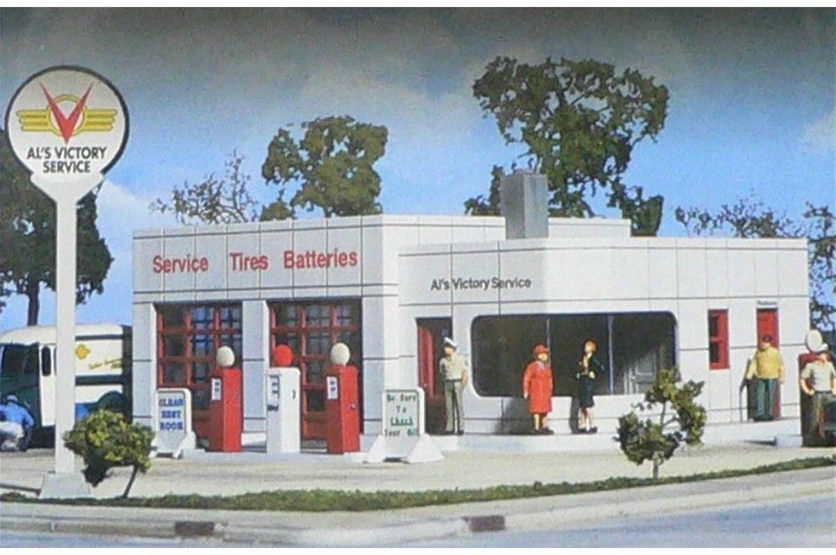 Walthers Cornerstone Series Kit HO Scale Al's Victory Service Station