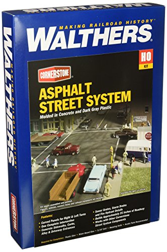 Walthers Cornerstone Series Kit HO Scale Full Set Asphalt Street System