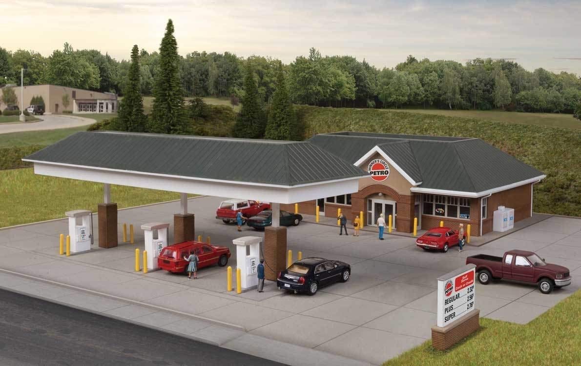 Modern Gas Station - KIT - Main Building: 10-7/16 X 6-1/2 X 3-1/8" 26.5 X 16.5 X 7.9CM