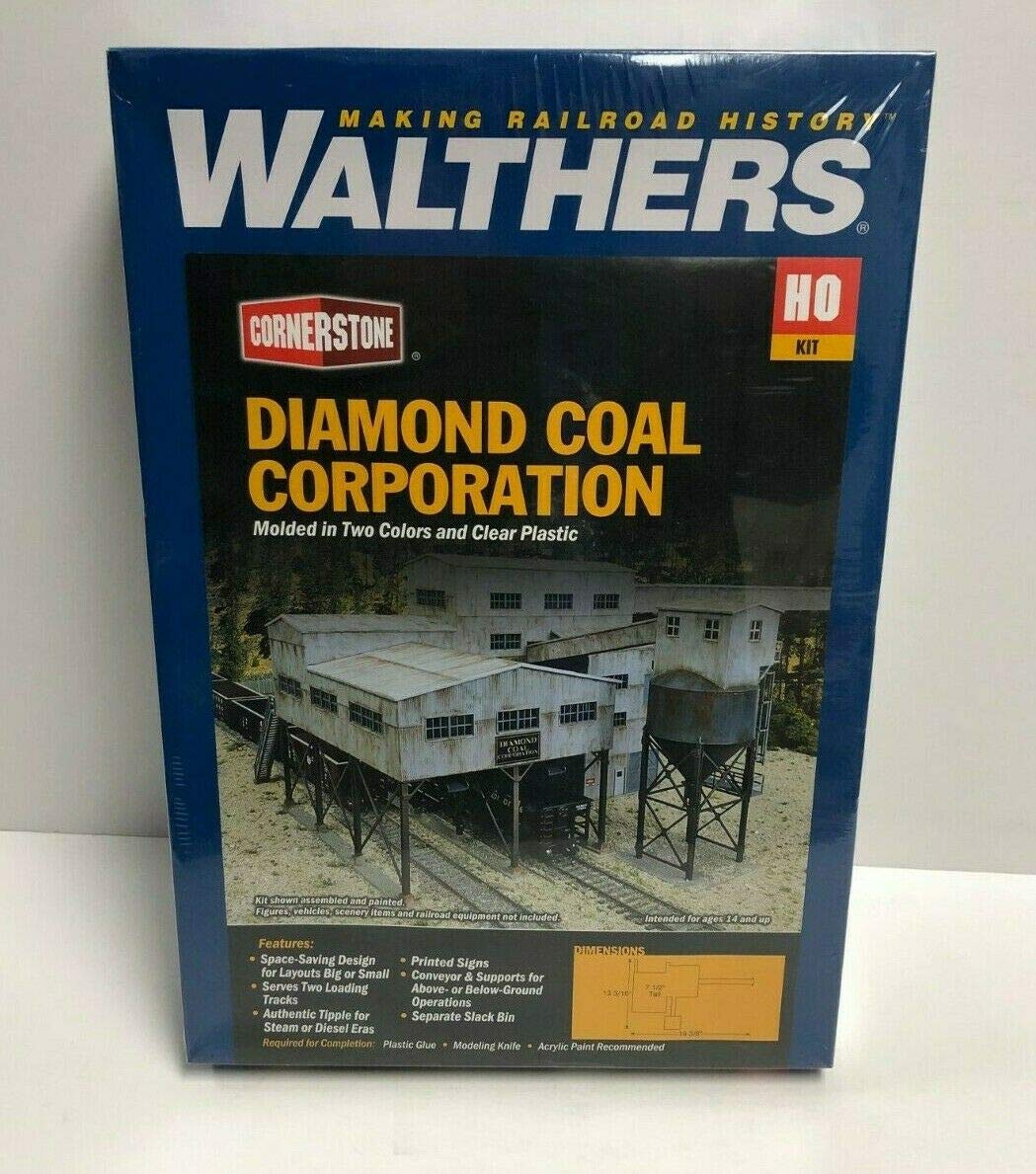 Diamond Coal Corporation WALTHERS Cornerstone HO Scale Model Kit 933-4046 with Original Plastic Factory wrap.
