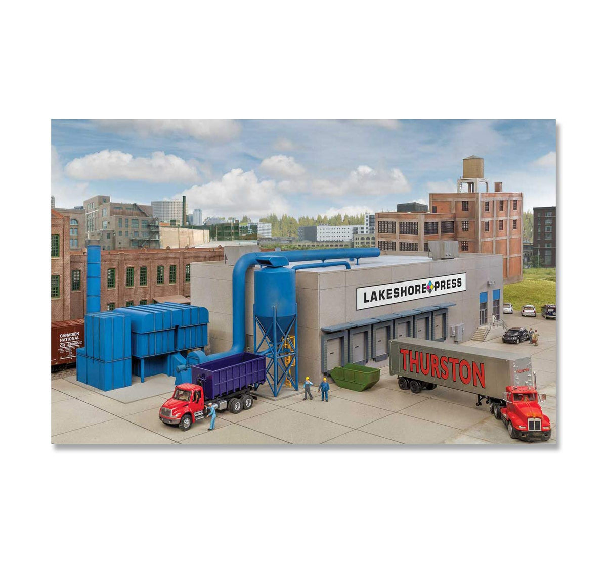 Cornerstone Walthers 933-4079 Lakeshore Press Printing House Plastic Model Kit Model Railway Accessories, Hobby, Model Building, Multicoloured