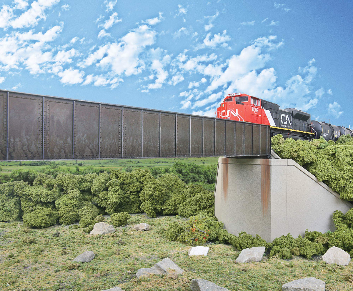 Walthers Cornerstone 90' Single-Track Railroad Through Girder Bridge 933-4503 HO Scale Model Railroad - Structure Kit