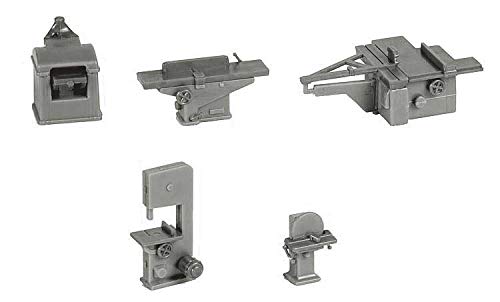 Walthers SceneMaster HO Scale Woodshop Equipment (Saws/Sander/Drill Presses)