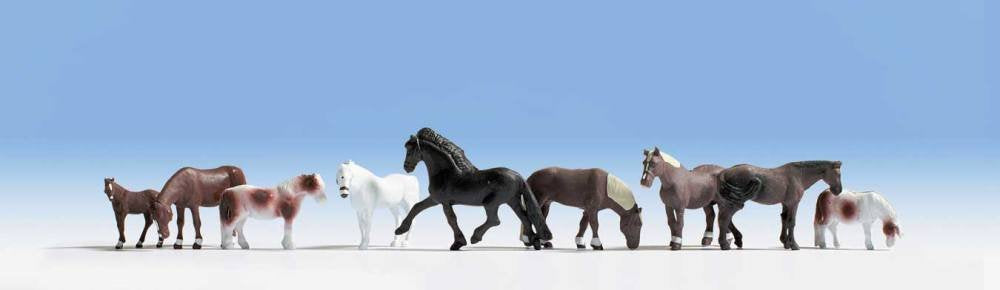 Walthers SceneMaster 6074 Majestic Horses pkg(9)