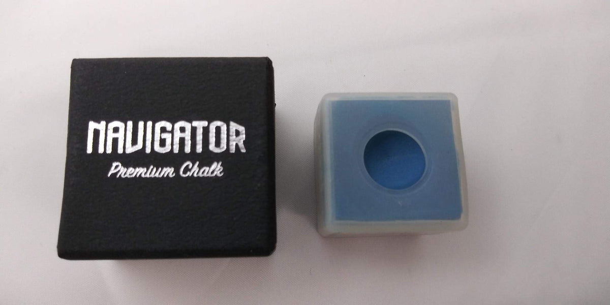 NAVIGATOR Premium Pool Cue Tip Chalk - 1 Piece Blue