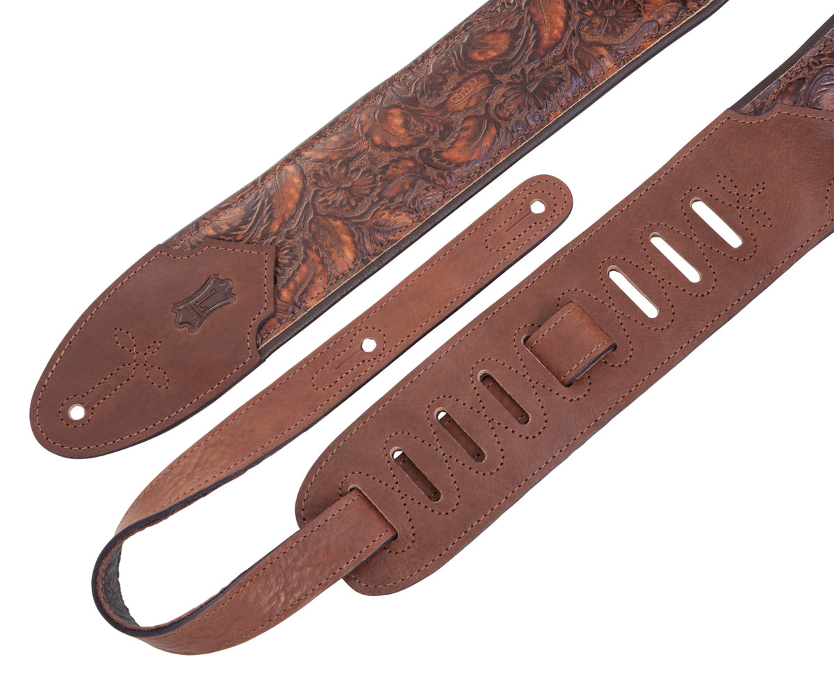 Levy's M4WP-006 3" Embossed Leather Guitar Strap - Arrowhead Bronze