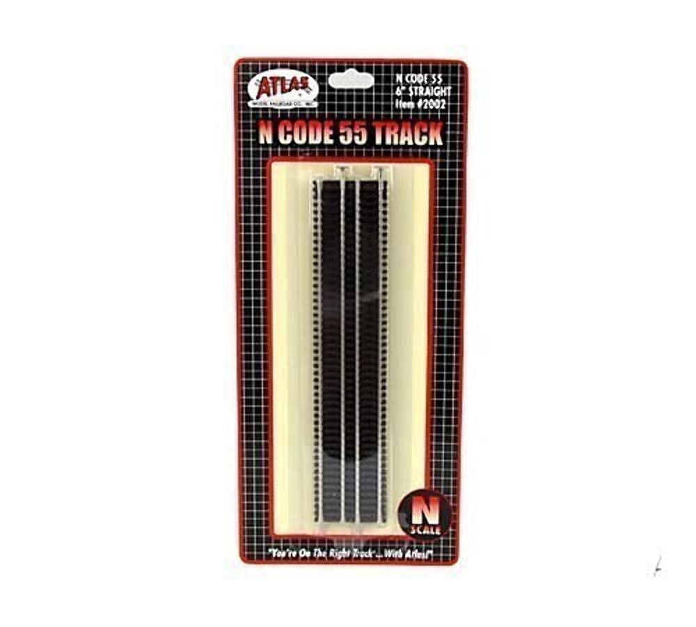 N Code 55 Nickel Silver 6" Straight Track (6) Atlas Trains