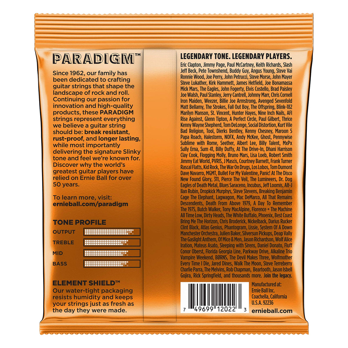 4 PACK Ernie Ball 2022 Paradigm Electric Guitar Strings Hybrid Slinky Single Set 9-46