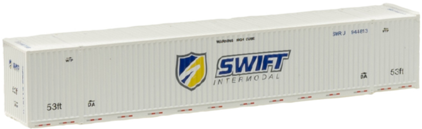 Atlas N Scale 53' Corrugated Container 3-Pack Swift (Shield) #944813/944832/944845