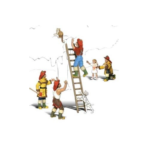 Woodland Scenics N Scale Scenic Accents Figures/People Firemen to The Rescue (4)