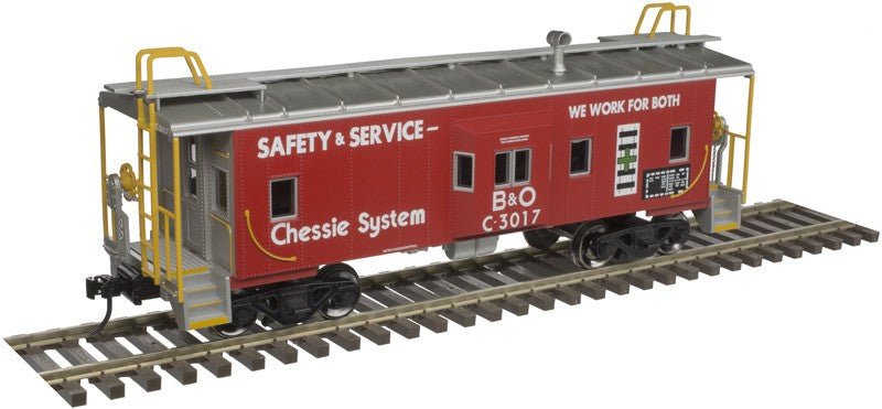 Atlas O Scale Bay Window Caboose (3-Rail) Chessie System (Red/White) #C-3017