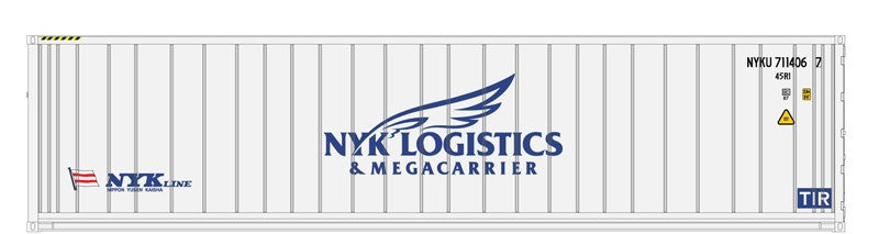 Atlas O Scale 40' Reefer Container (Assembled) NYK Line (White/Blue) #7114093