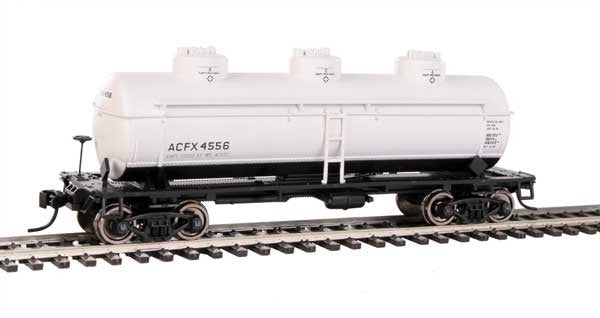 Walthers HO Scale 36' 3-Dome Tank Car ACFX (White/Black Lettering) #4556