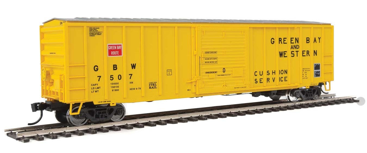 Walthers HO Scale 50' ACF Exterior Post Boxcar Green Bay & Western/GB&W #7507