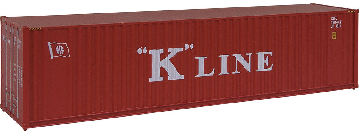 Walthers SceneMaster 949-8203 HO Scale Model of K-Line 40' Hi Cube Corrugated Container W/Flat Roof