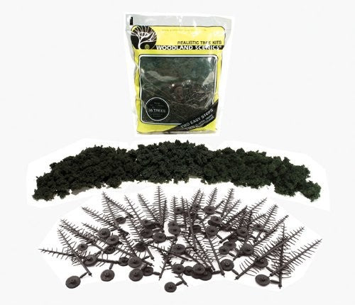 Woodland Scenics WS TR1113 2.5-6 in. Forest Green Pines 24-Kit