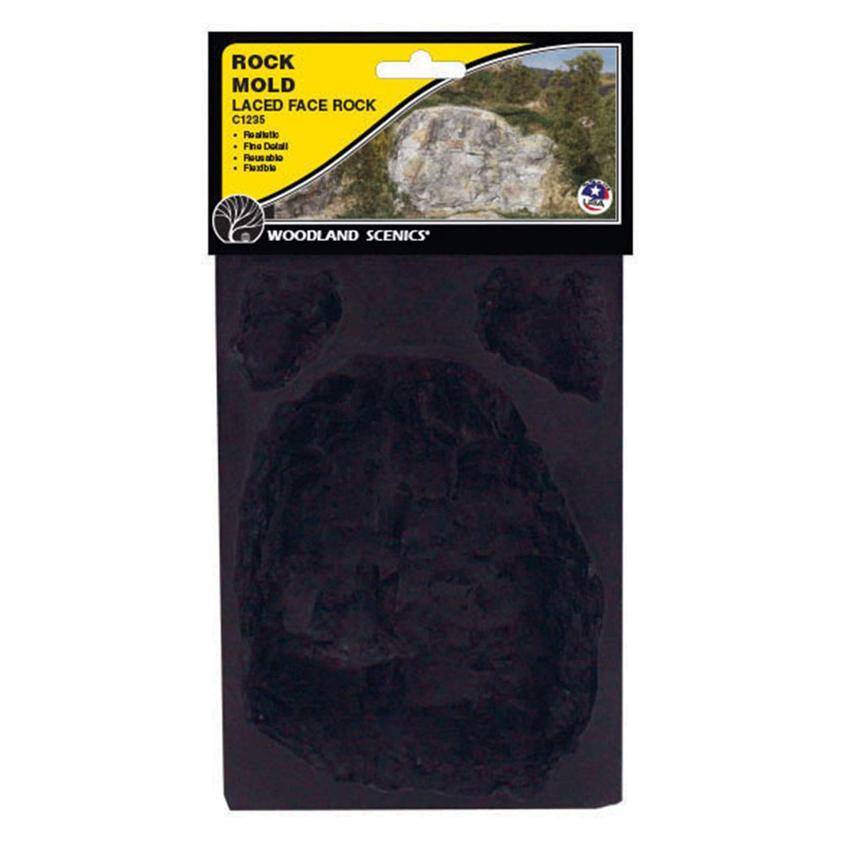 Laced Face Rock Mold Woodland Scenics