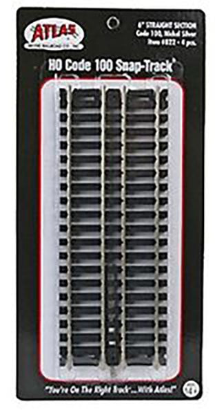 Atlas Model 822 Code 100 6 Straight N/S (4) HO ATL822