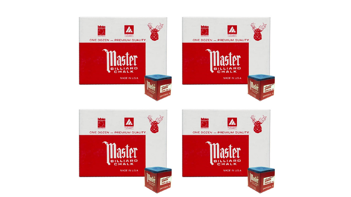 Masters Blue Cue Chalk - 4 Dozen/48 Pieces
