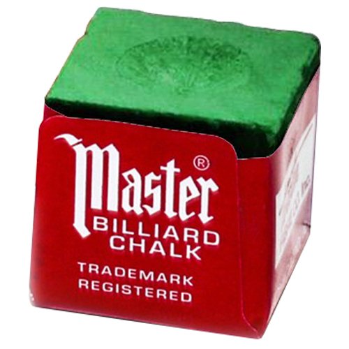 Master Billiard Pool Chalk, Pack of 144 Cubes, Green, with Protective Box - Professional Billiards Chalk for Smooth, Even Coating on Cue Tip - Pool Table Accessories Gifts for Men