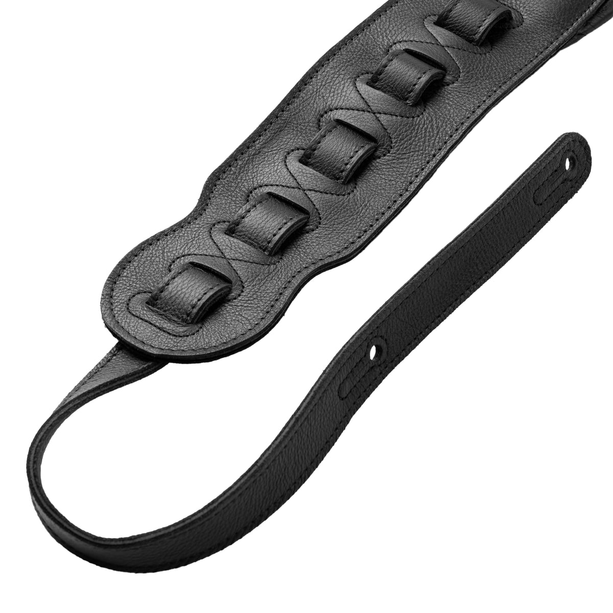Levy's Leathers Signature Legacy Series 4.5" Garment Leather Guitar Strap, Black (MSS2-4-BLK)