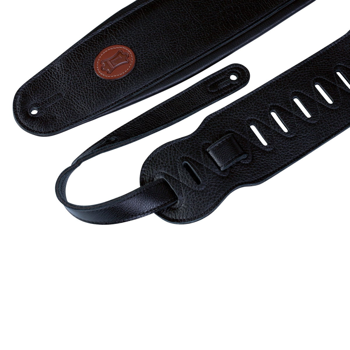 Levy's Leathers Signature Legacy Series 4.5" Garment Leather Guitar Strap, Black (MSS2-4-BLK)