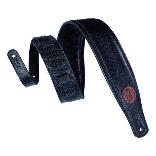 Levy's Leathers Signature Legacy Series 3" Garment Leather Guitar Strap, Black (MSS2-BLK)