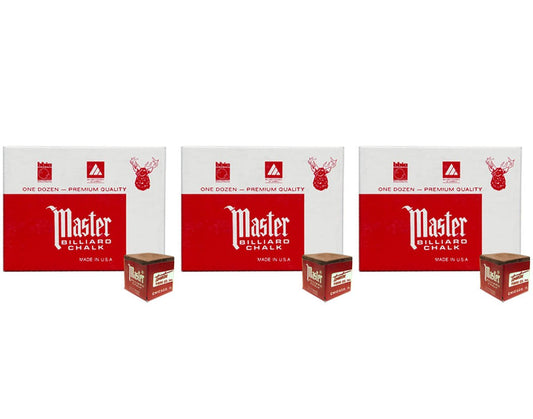 Masters Brown Billiards Cue Chalk - 3 Dozen/36 Pieces