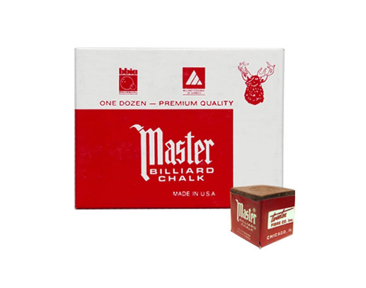 Masters Brown Billiard Cue Chalk - 4 Dozen/48 Pieces