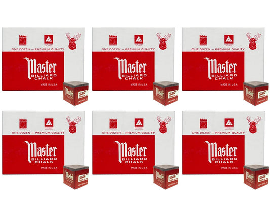 Masters Gray Billiard Cue Chalk - 6 Dozen/72 Pieces
