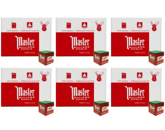 Masters Spruce Billiard Chalk - 6 Dozen/72 Pieces